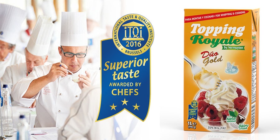 Vermuyten won the Superior Taste Award with its Topping Royale Duo Gold cream
