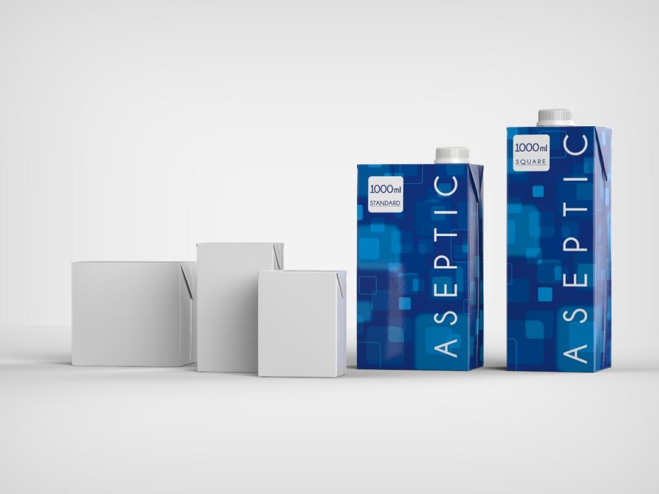 The Standard aseptic cartons family and the Square brick package